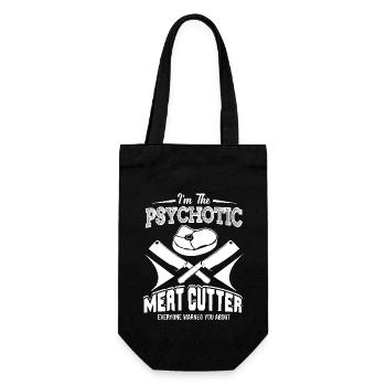 Meat Cutter Psychotic Meat Cutter - Gift Bag for Bottles - black - Front