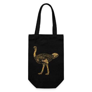 Ostrich Geometric - Gift Bag for Bottles - black - Front