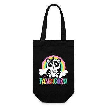 Panda I Am Pandicorn - Gift Bag for Bottles - black - Front