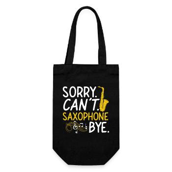 Saxophones: Sorry. Cant. Saxophones - Gift Bag for Bottles - black - Front