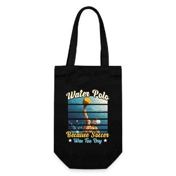Water Polo Because Soccer Was Too Dry Swimming - Geschenkbeutel für Flaschen - Schwarz - Vorne