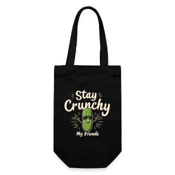 Pickle Lovers Humor Dill-ightful Jokes Funny Food - Geschenkbeutel für Flaschen - Schwarz - Vorne