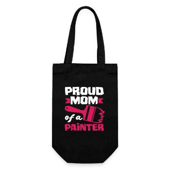 Proud Mom of a Painter - Gift Bag for Bottles - black - Front