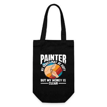 Painter Hands Dirty Money Clean Joke - Gift Bag for Bottles - black - Front