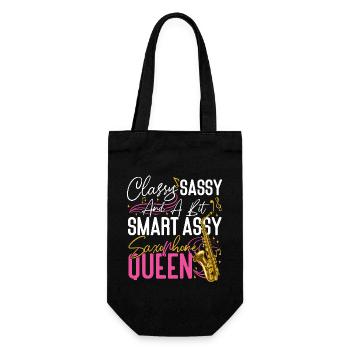 Saxophone Classy Sassy And A Bit - Gift Bag for Bottles - black - Front