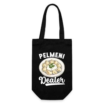 Pelmeni Russian Cuisine - Gift Bag for Bottles - black - Front