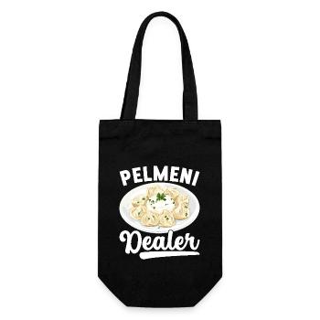 Pelmeni Russian Cuisine - Gift Bag for Bottles - black - Front