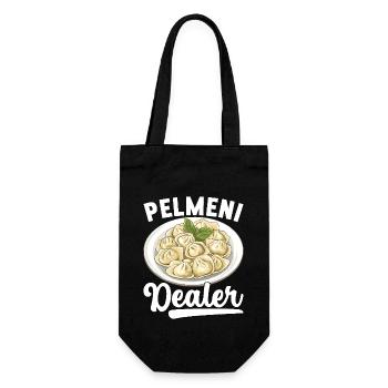 Pelmeni Russian Cuisine - Gift Bag for Bottles - black - Front