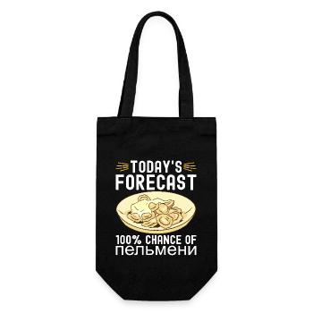 Pelmeni Russian Cuisine - Gift Bag for Bottles - black - Front