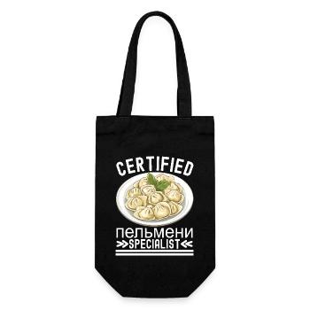 Pelmeni Russian Cuisine - Gift Bag for Bottles - black - Front