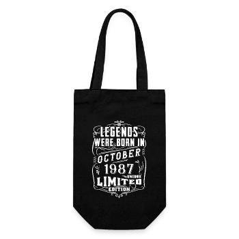 Birthday October 1987 Limited Edition Legend - Gift Bag for Bottles - black - Front