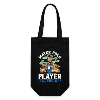 Water Polo Player Before Team Sports Coffee Lover - Geschenkbeutel für Flaschen - Schwarz - Vorne