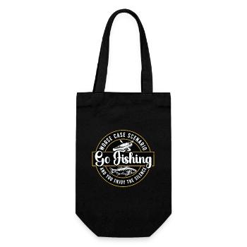 Kayak Fishing Worse Case Scenario Go Paddling - Gift Bag for Bottles - black - Front