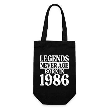 Legenden Werden Nie Alt Geburtstag 1986 - Geschenkbeutel für Flaschen - Schwarz - Vorne