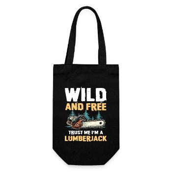 Wild and Free Trust Me I'm a Lumberjack - Gift Bag for Bottles - black - Front