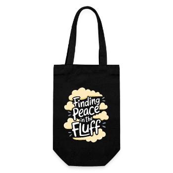 Cloudy view, Relaxing sky, Dreamy - Gift Bag for Bottles - black - Front