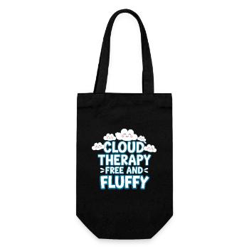 Cloudy view, Relaxing sky, Dreamy - Gift Bag for Bottles - black - Front