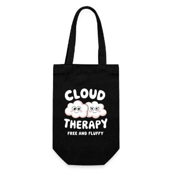Cloudy view, Relaxing sky, Dreamy - Gift Bag for Bottles - black - Front