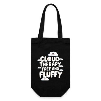 Cloudy view, Relaxing sky, Dreamy - Gift Bag for Bottles - black - Front