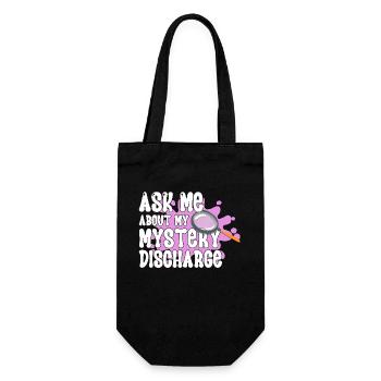 Ask me about my mysterious exit - Gift Bag for Bottles - black - Front