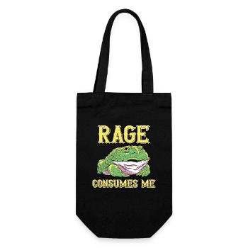 Anger Consumes Me Frog Humor Cartoon - Gift Bag for Bottles - black - Front