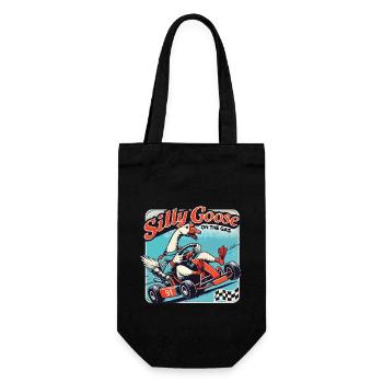 Silly Goose sur l’accélérateur dans un kart - Sac à bouteille - noir - Devant