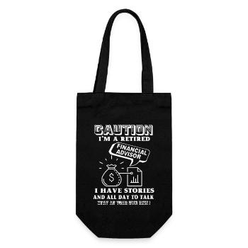 Financial Advisor Financial Advisor Caution - Gift Bag for Bottles - black - Front