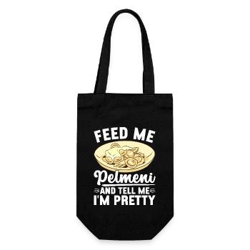 Pelmeni Russian Cuisine - Gift Bag for Bottles - black - Front