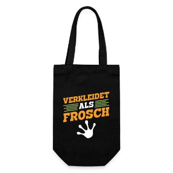 Faschingsparty VERKLEIDET ALS FROSCH Lustiges - Geschenkbeutel für Flaschen - Schwarz - Vorne