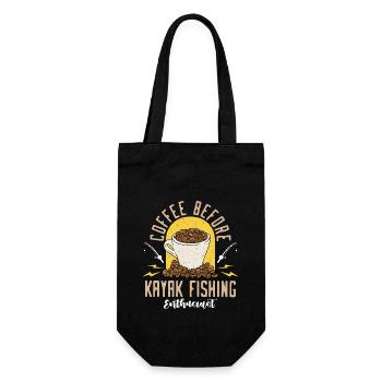 Kayak Fishing Coffee Water Sports Coffee Lover - Geschenkbeutel für Flaschen - Schwarz - Vorne