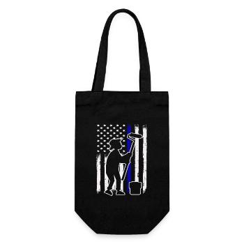 Painter Flag Silhouette Creative - Gift Bag for Bottles - black - Front