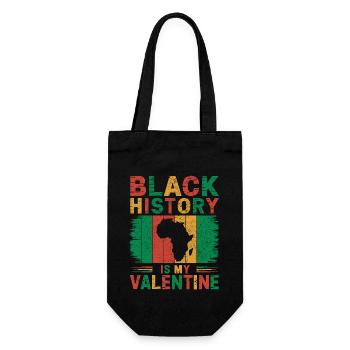 Black History is my Valentine Proud Humor - Gift Bag for Bottles - black - Front