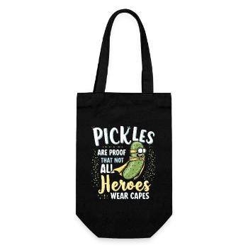 Pickle Lovers Humor Dill-ightful Jokes Funny Food - Geschenkbeutel für Flaschen - Schwarz - Vorne