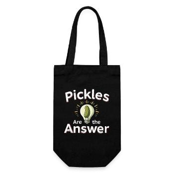 Pickle Lovers Humor Dill-ightful Jokes Funny Food - Geschenkbeutel für Flaschen - Schwarz - Vorne