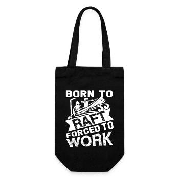 Rafting Born To Raft Forced To Work - Gift Bag for Bottles - black - Front