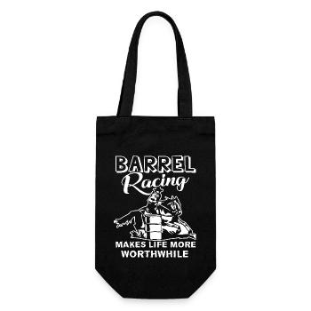 Barrel Racing Makes Life More Worthwhile - Gift Bag for Bottles - black - Front
