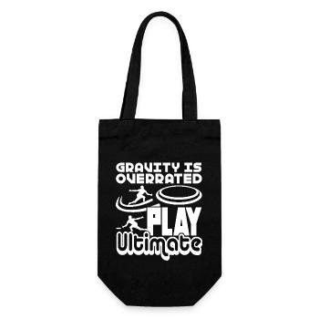 Ultimate Frisbee Gravity Is Overrated - Gift Bag for Bottles - black - Front