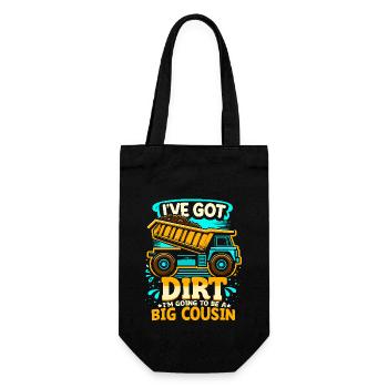 I've Got Dirt, I'm Gonna Be A Big Cousin - Geschenkbeutel für Flaschen - Schwarz - Vorne