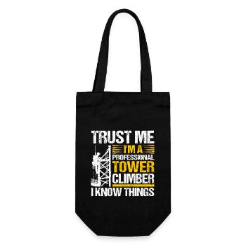 Industrial Climbers Tower Climbers Industrial Climbing - Gift Bag for Bottles - black - Front