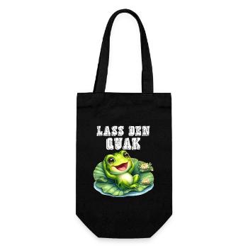 Froschkostüm LASS DEN QUACK Lustiges Karneval - Geschenkbeutel für Flaschen - Schwarz - Vorne