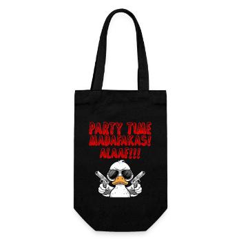 Entenkostüm PARTY TIME MADAFAKAS ALAAF Lustiges - Geschenkbeutel für Flaschen - Schwarz - Vorne