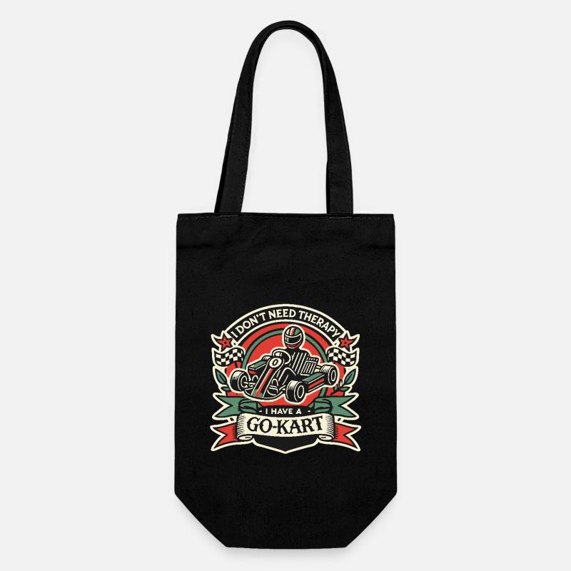 Go-Kart Driver Rétro Dicton Design - Sac à bouteille - noir