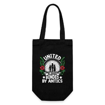 United By Family Blonded By Antics Cousins - Gift Bag for Bottles - black - Front