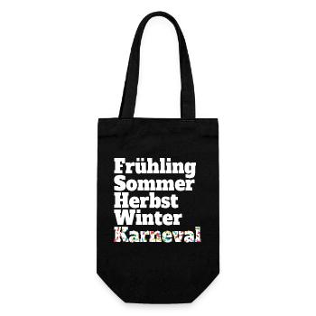 Karneval Fünfte Jahreszeit Kölsch Fastelovend Köln - Geschenkbeutel für Flaschen - Schwarz - Vorne