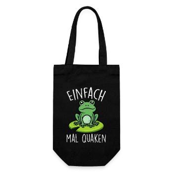 Karneval Party EINFACH MAL QUACKEN Lustiges - Geschenkbeutel für Flaschen - Schwarz - Vorne