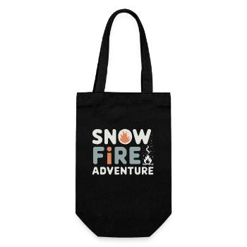 Winter Camper Snow Camping Adventure - Gift Bag for Bottles - black - Front
