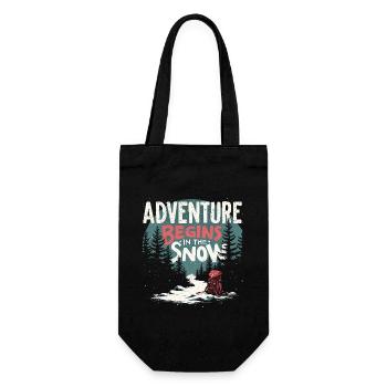 Winter Camper Snow Camping Adventure - Gift Bag for Bottles - black - Front