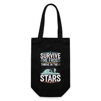 Winter Camper Snow Camping Adventure - Gift Bag for Bottles - black - Front