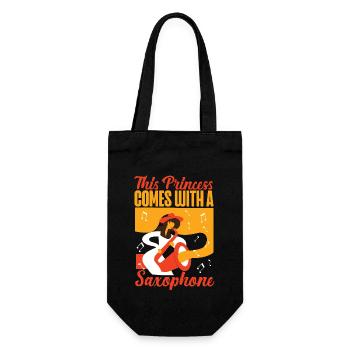 Saxophone This Princess Comes With - Gift Bag for Bottles - black - Front