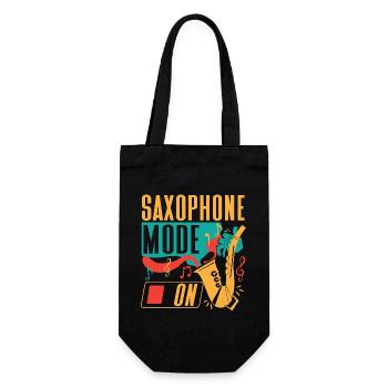 Saxophone Saxophone Mode On - Gift Bag for Bottles - black - Front